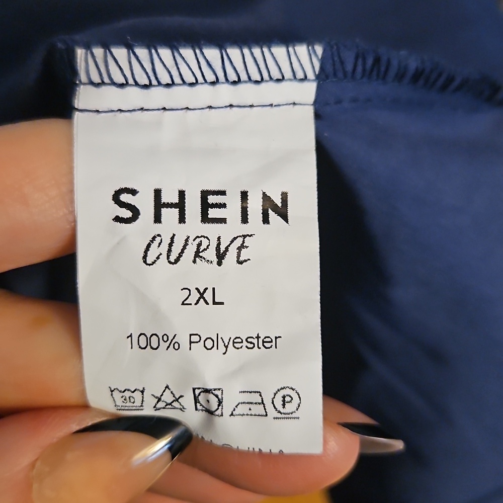 SHEIN Navy Maxi Dress with Zipper Detail - Picture 5 of 5